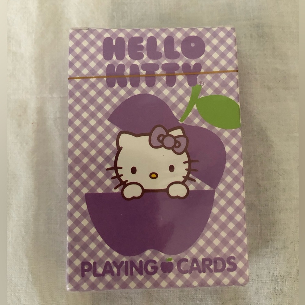 Sanrio Hello Kitty Purple Playing Cards Apple Theme 2009